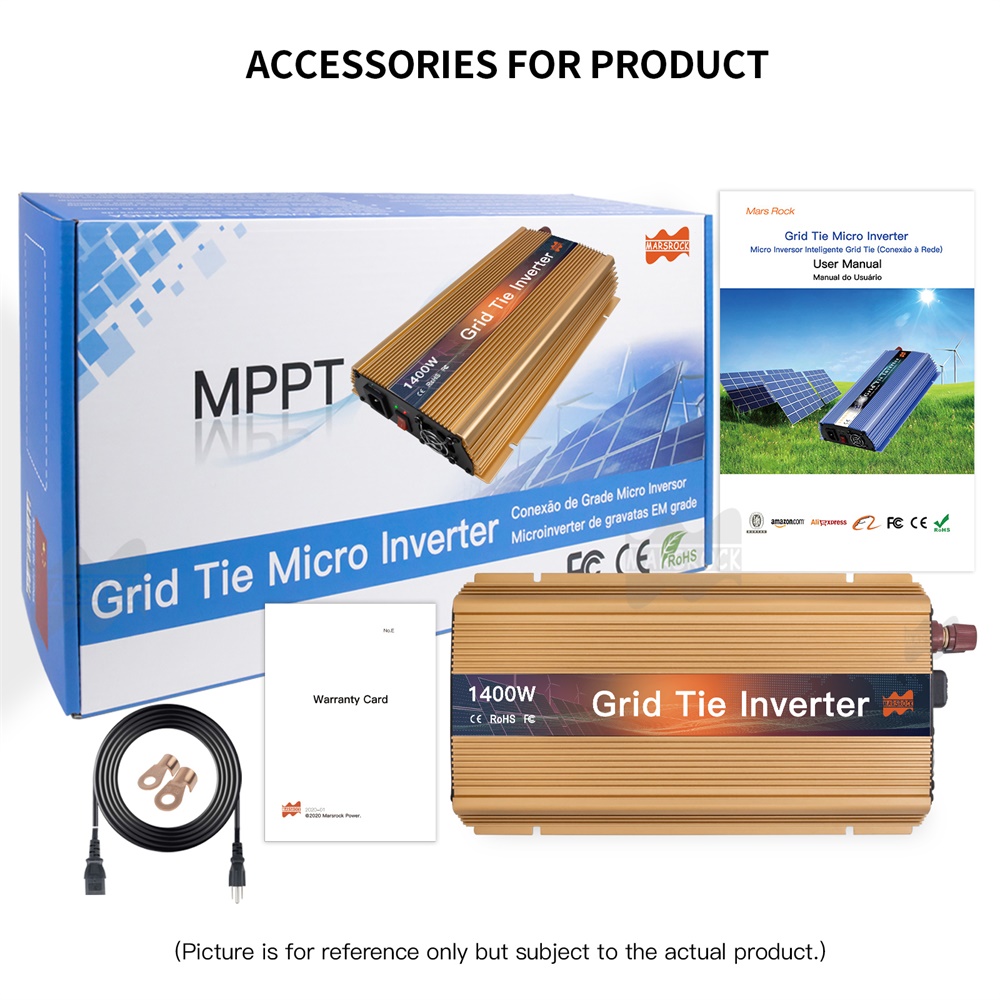 Micro Inverter 1400W Solar Grid Tie - Mikroinwerter solarny sieciowy 1000-1400W, 20-50VDC na