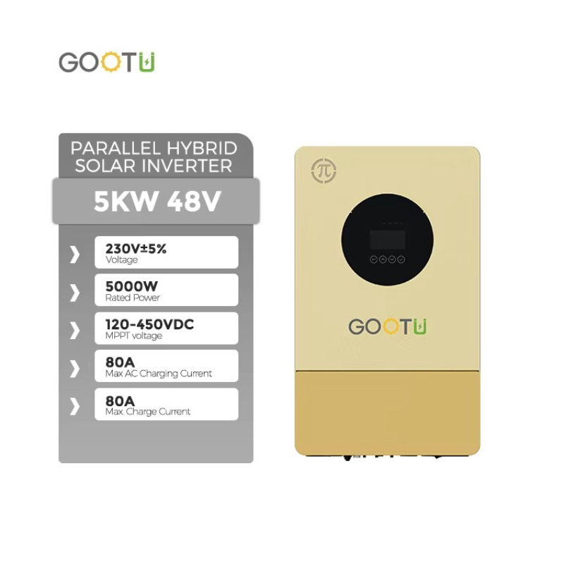 Parallel Solar Inverter 48V 5000W Mppt - Gootu Nowy 48V Hybrydowy Inwerter Solarny