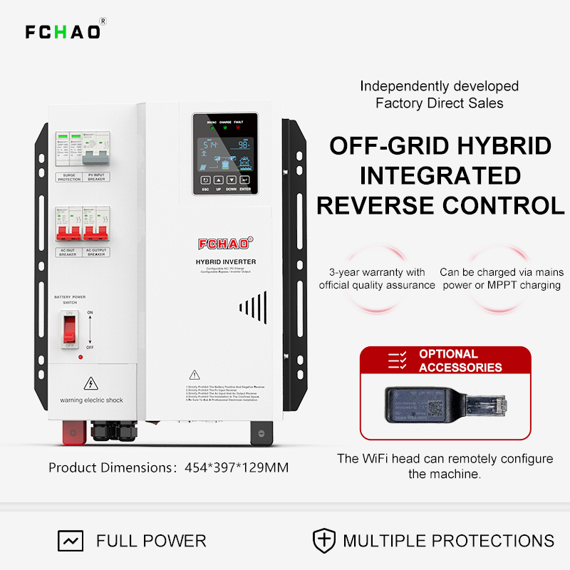 Hybrid Solar Inverter 5.5Kw Mppt 48V - Fchao Solarny Inwerter Hybrydowy 3KW 4KW
