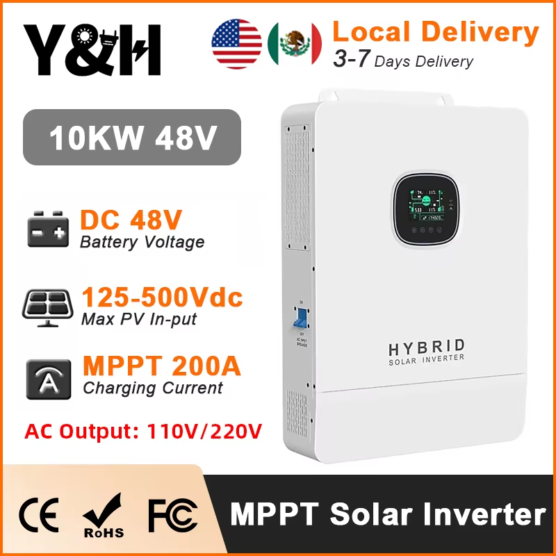 Split Phase Inverter 10Kw 110V 220V - Y&H 10KW Hybrydowy Inwerter Solarny 48V
