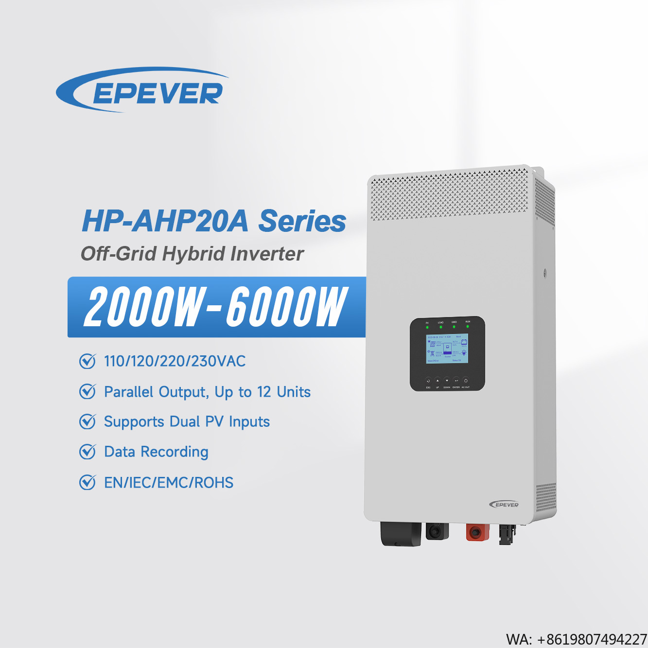 Falownik Epever DC 24V 48V na  – Hybrid Solar Inverter 5.5Kw Mppt 48V recenzja i cena