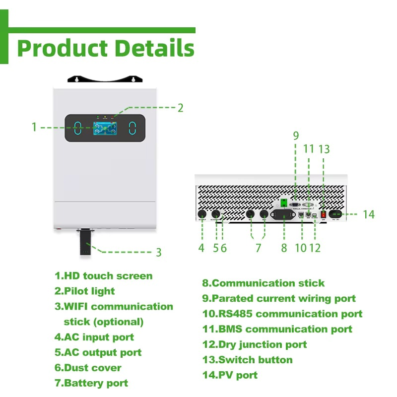 Inwerter solarny hybrydowy 6KW – Split Phase Inverter 10Kw 110V 220V recenzja i cena