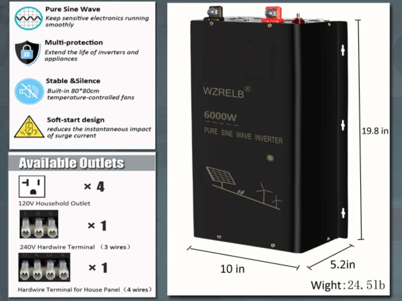 Inwerter solarny 6000W Off Gri – Off Grid Solar Inverter 48V 6000W recenzja i cena