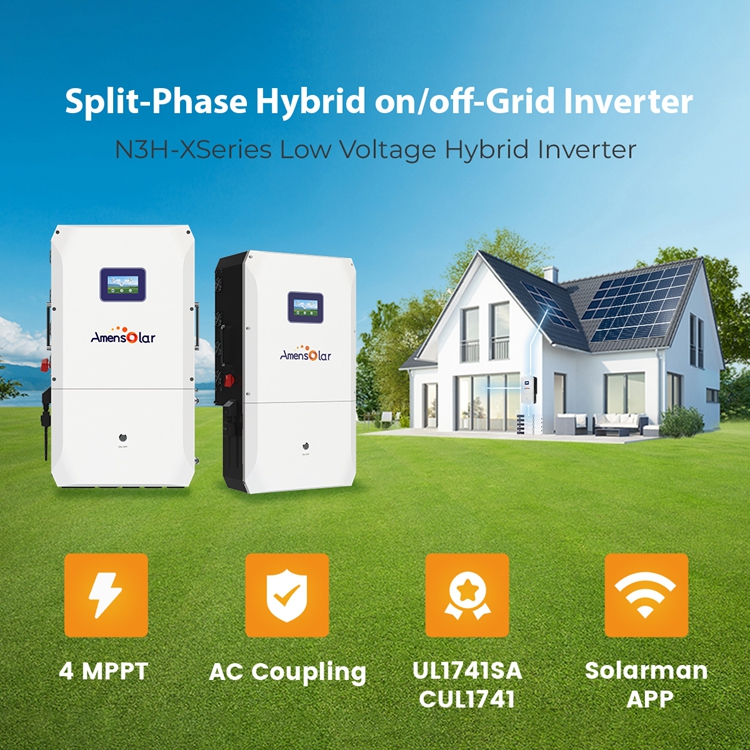 Inwerter hybrydowy AMENSOLAR 4 – Split Phase Inverter 10Kw 110V 220V recenzja i cena