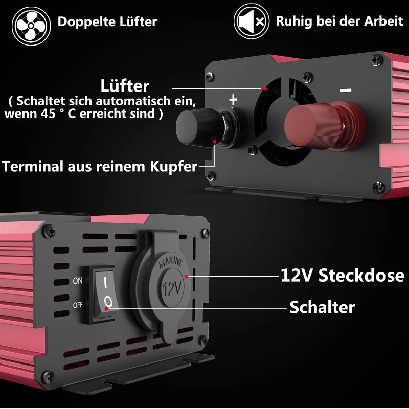 Inwerter 12V na 220V o mocy sz – Power Inverter 12V 220V 4000W Continuous recenzja i cena