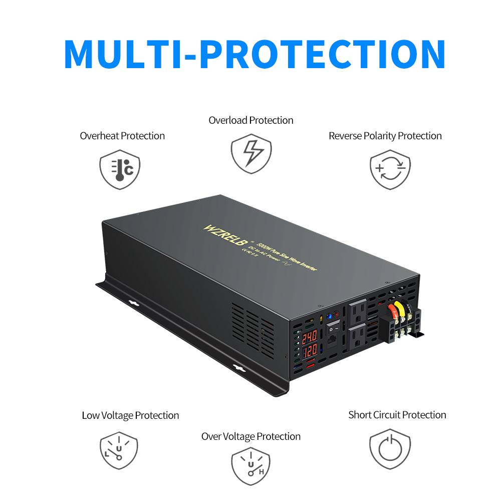 Niezawodny falownik solarny o  – Pure Sine Wave Inverter 5000W 48V 220V recenzja i cena