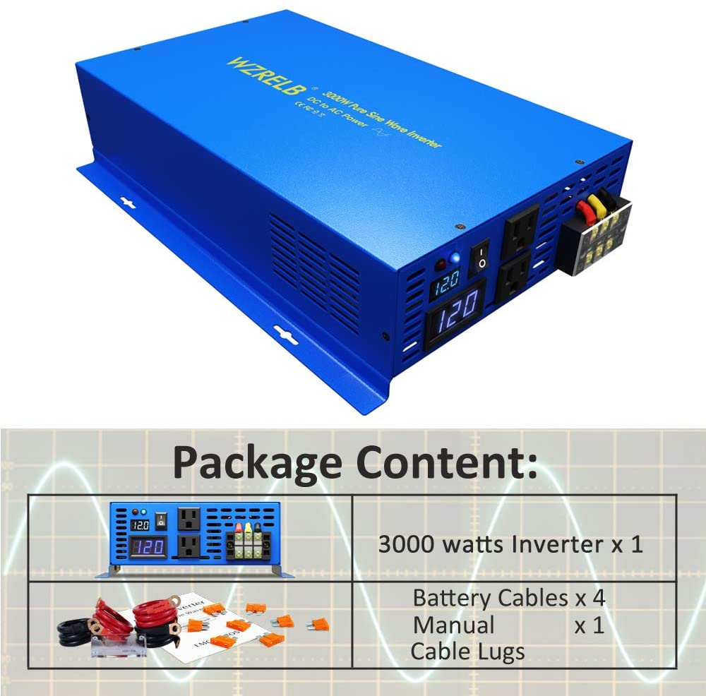 Inwerter sinusoidalny 3000W 24 – Inverter Pure Sine Wave 60Hz 120V 3000W recenzja i cena