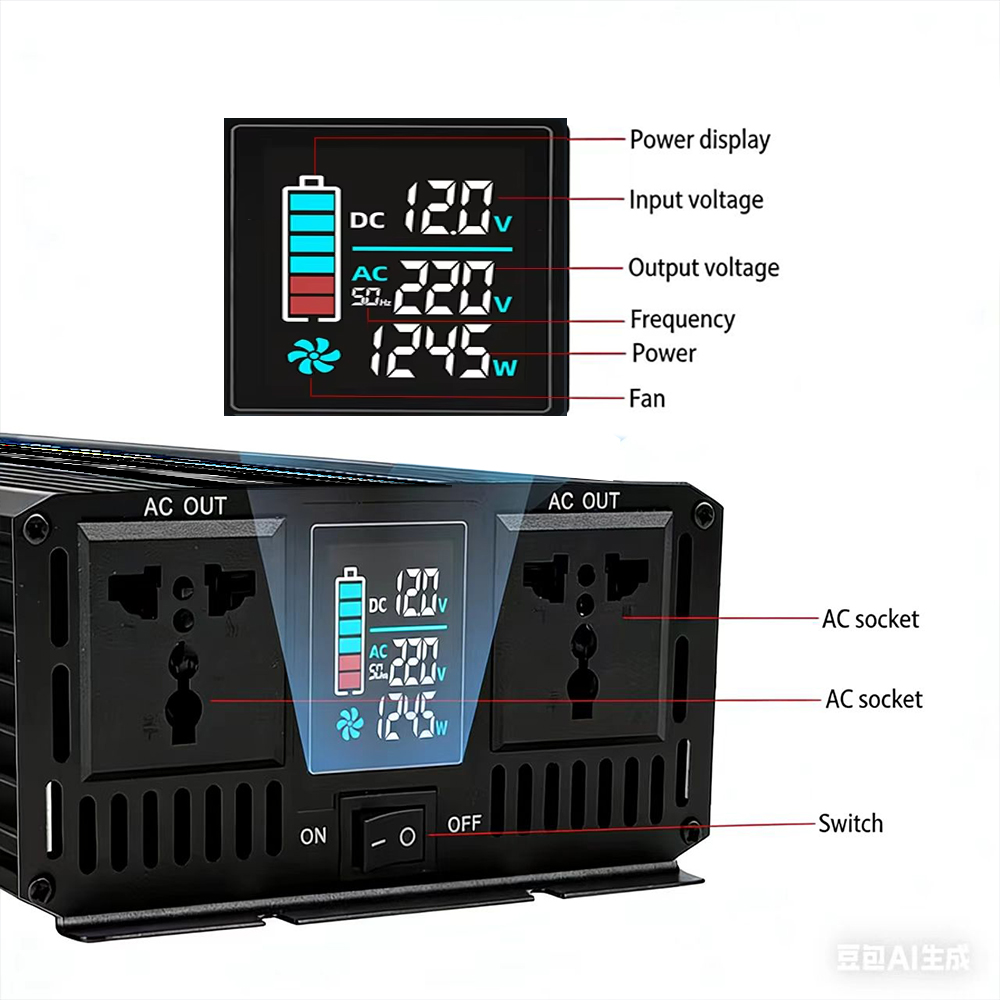 Inwerter sinusoidalny DC 12V/2 – Pure Sine Wave Inverter 5000W 48V 220V recenzja i cena